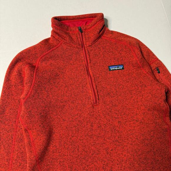 Patagonia Women's size M Better Sweater Heathered Dark Red Quarter Zip Pullover - Picture 2 of 9